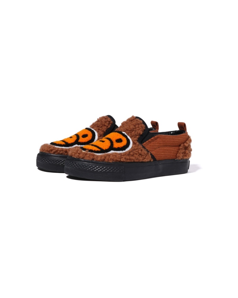 Chaussure Bape Baby Milo Boa Slip Ons Marron Enfant | ITU-83670851